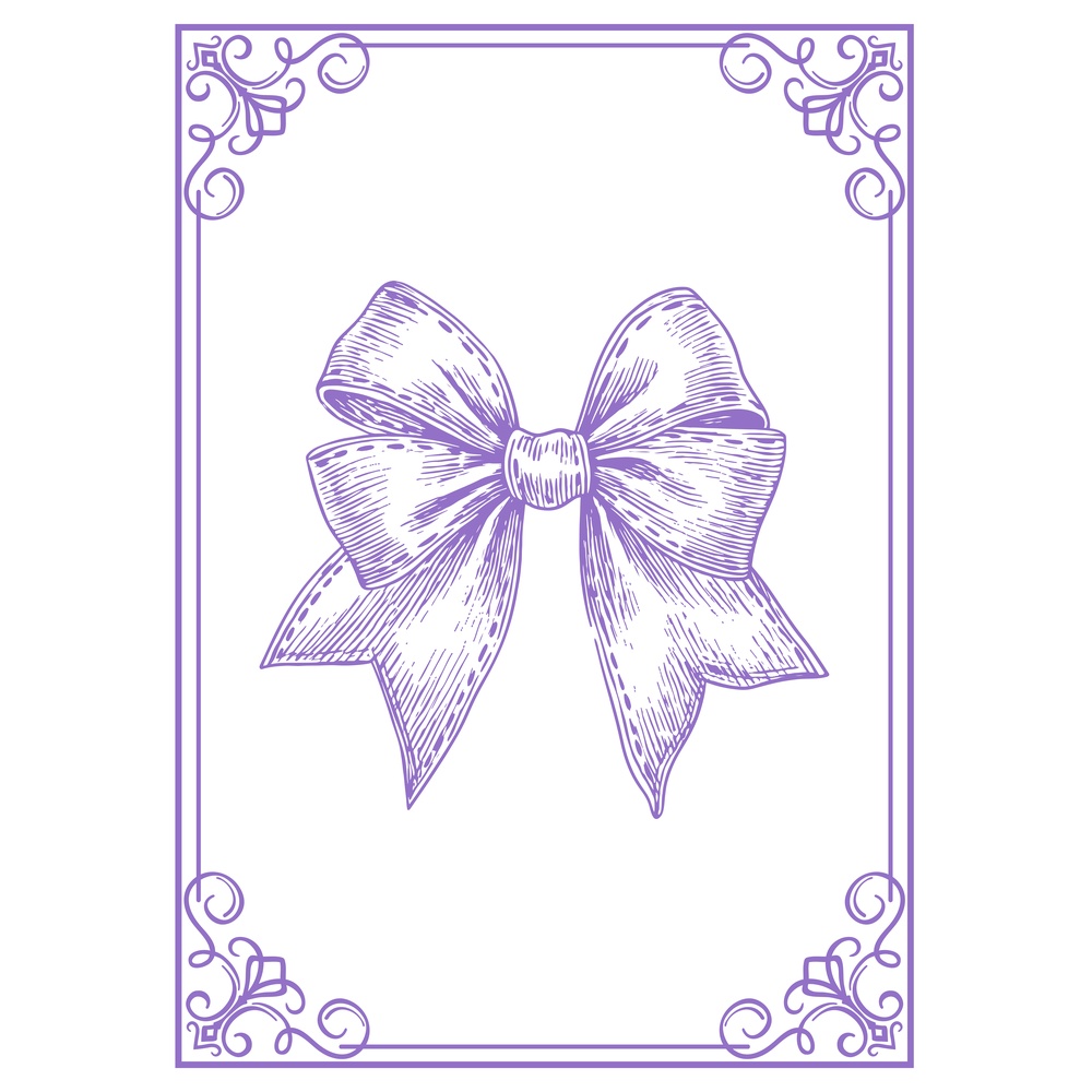 ΕΚΤΥΠΩΜΕΝΗ ΚΟΥΠΑ VINTAGE PURPLE BOW 00854 - Image 2
