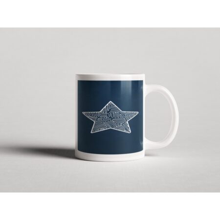 ΕΚΤΥΠΩΜΕΝΗ ΚΟΥΠΑ WHITE DOODLE STAR 00863