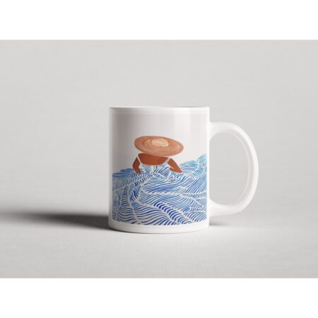 ΕΚΤΥΠΩΜΕΝΗ ΚΟΥΠΑ WOMAN IN BLUE WAVES 00868
