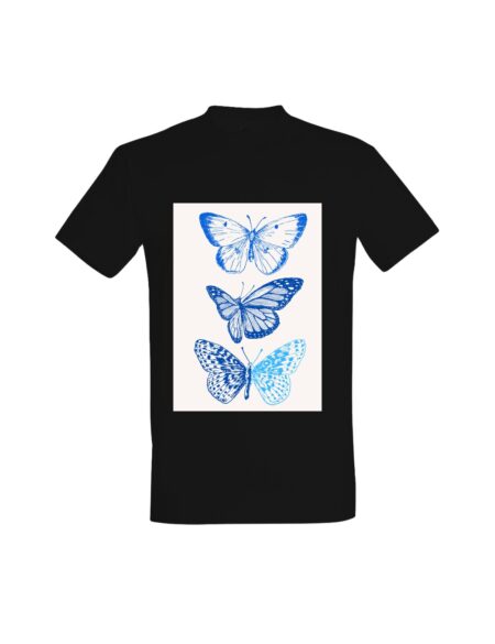 T-shirt Blue Butterfly Trio 01517