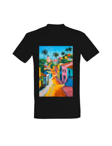T-shirt Colorful Coastal Village