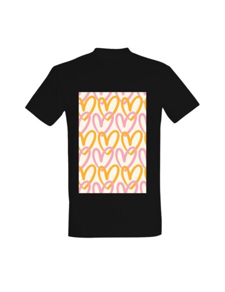 T-shirt Doodle Heart Pattern 01545