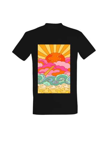 T-shirt Groovy Sunset Waves
