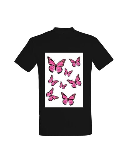 T-shirt Pink Monarch Butterflies 01630