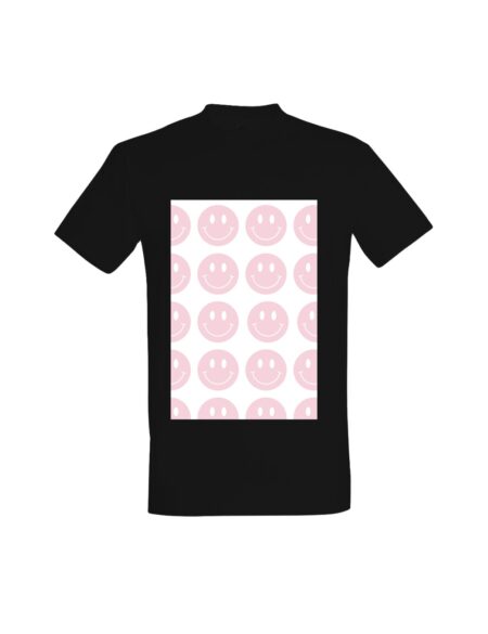 T-shirt Pink Smiley Pattern 01633