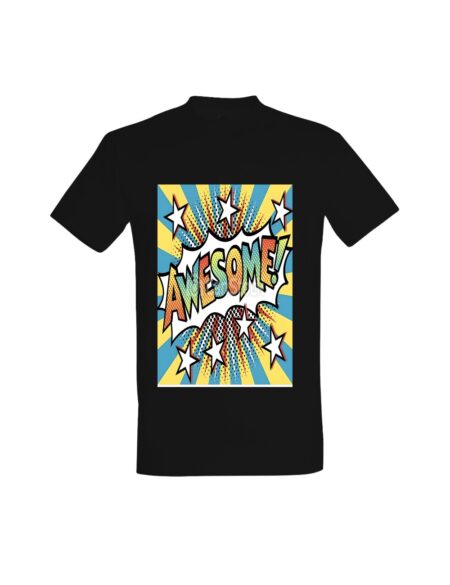 T-shirt Retro Comic Awesome
