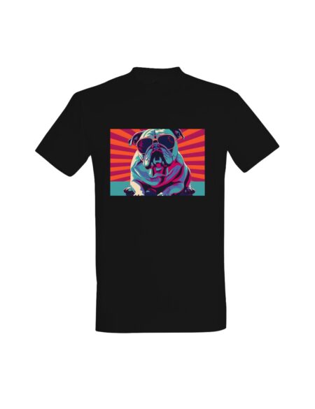 T-shirt Retro Pop Art Bulldog