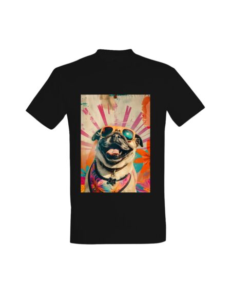 T-shirt Retro Summer Pug