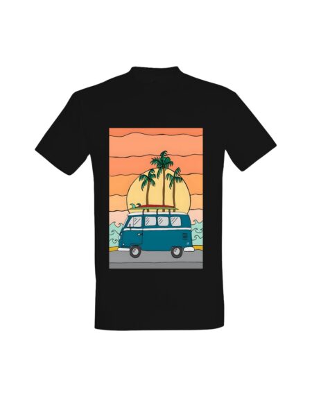 T-shirt Retro Sunset Surf Van