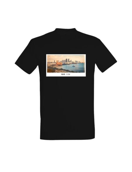 T-shirt Vintage Miami Skyline 01746