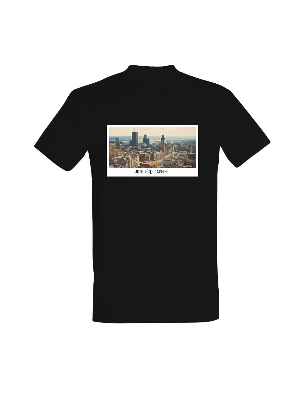 T-shirt Vintage Montreal Skyline 01747