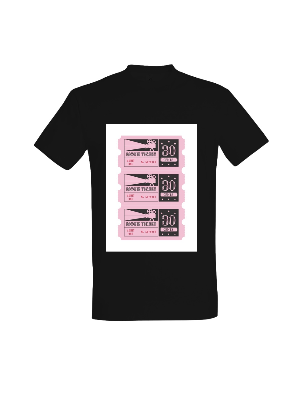 T-shirt Vintage Movie Tickets 01748