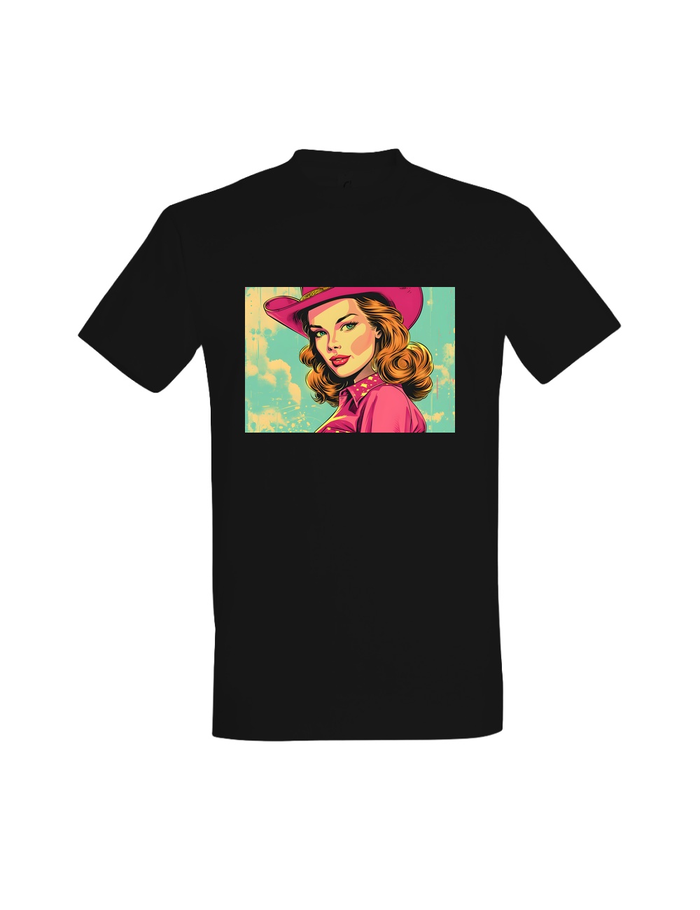 T-shirt Vintage Pink Cowgirl
