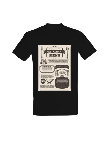 T-shirt Vintage Restaurant Menu 01756